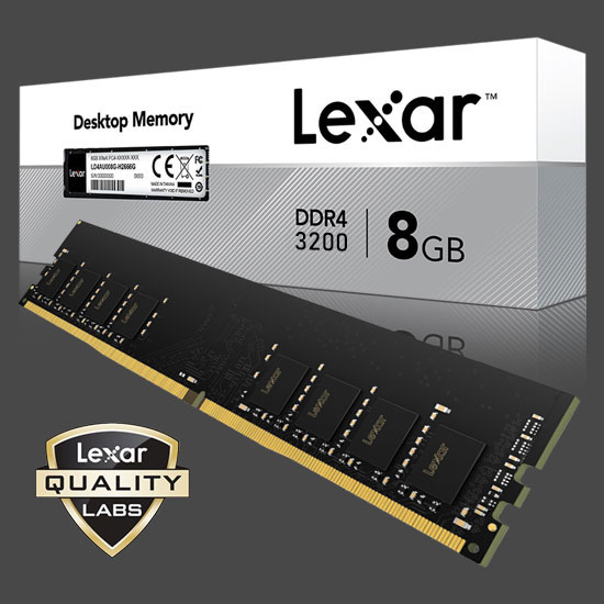 Bộ nhớ trong Ram máy tính Lexar 8GB (8GB x1) Bus 3200 DDR4 Global Desktop