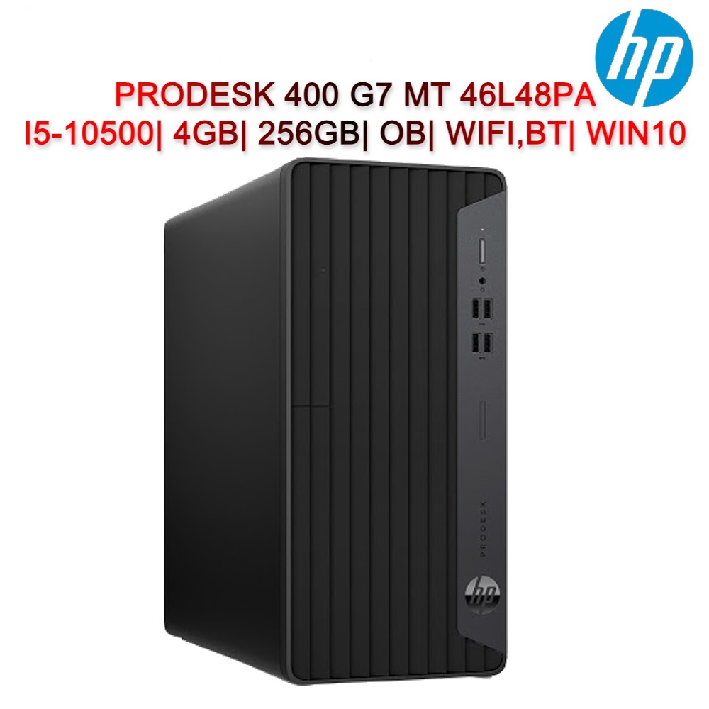 Máy tính đồng bộ PC HP ProDesk 400 G7 MT (i5-10500/4GB RAM/256GB SSD/WL+BT/K+M/Win 10) (46L48PA)