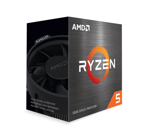 CPU AMD Ryzen 5 5600X, with Wraith Stealth cooler / 3.7 GHz (4.6GHz Max Boost) / 35MB Cache / 6 cores, 12 threads / 65W / Socket AM4