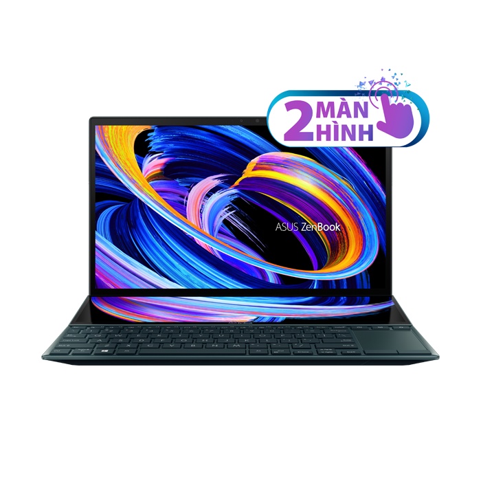 Laptop Asus ZenBook Duo 14 UX482EA-KA111T (Core i7-1165G7 | 16GB | 1TB SSD | Intel Iris Xe | 14.0 inch FHD | Cảm ứng | ScreenPad™ Plus | Win 10 | Celestial blue)