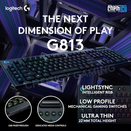Bàn phím cơ Logitech G813 LIGHTSYNC RGB Tactile