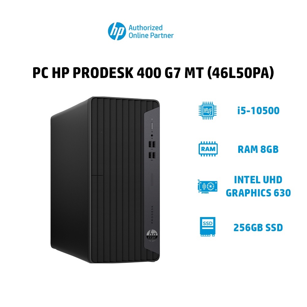 Máy tính để bàn HP ProDesk 400 G7 MT 46L50PA (i5-10500/8G/256GSSD/ĐEN/W10SL)