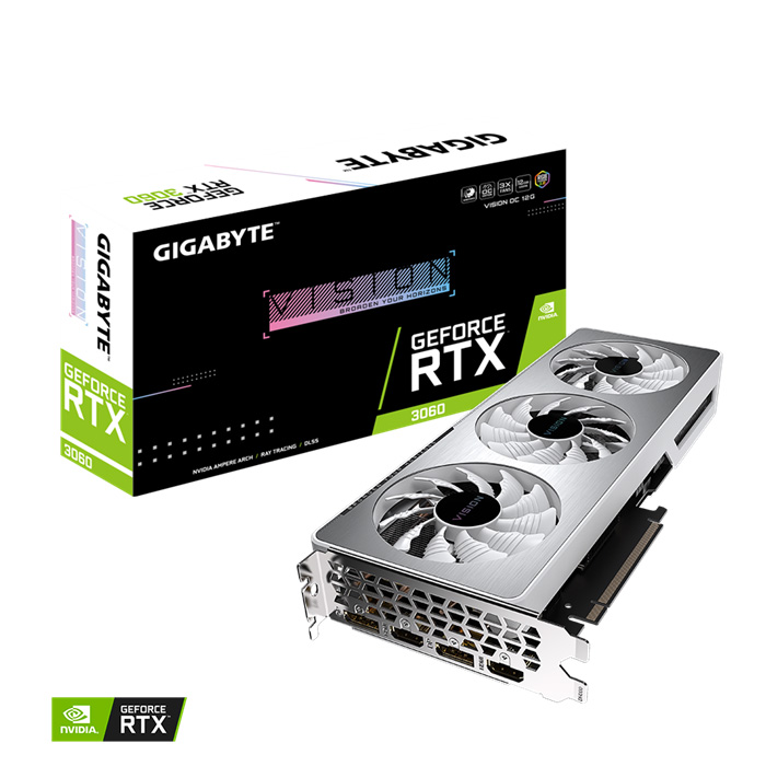 VGA GIGABYTE GeForce RTX 3060 VISION OC 12G (rev. 2.0) (GV-N3060VISION OC-12GD)