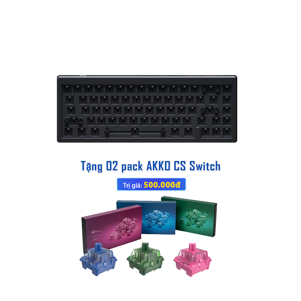 Kit bàn phím cơ AKKO Designer Studio – MOD005 Dark Knight (Hotswap 5 pin / RGB / Foam tiêu âm / Gasket Mount)