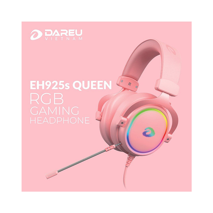 Tai nghe DareU EH925s Queen Pink 7.1 RGB